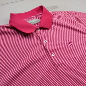 Donald Ross Polo Shirt Mens Large Fine Line Stripe Performance Stretch Golf